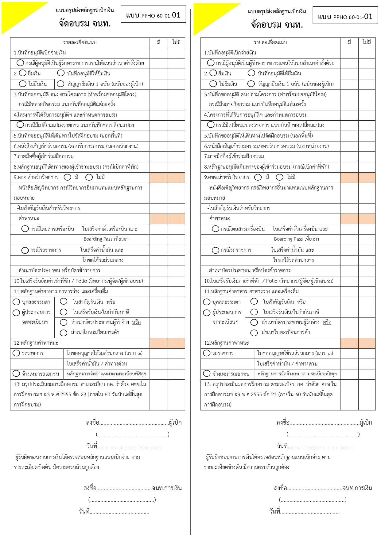 เช็คลิส จัดอบรมเจ้าหน้าที่